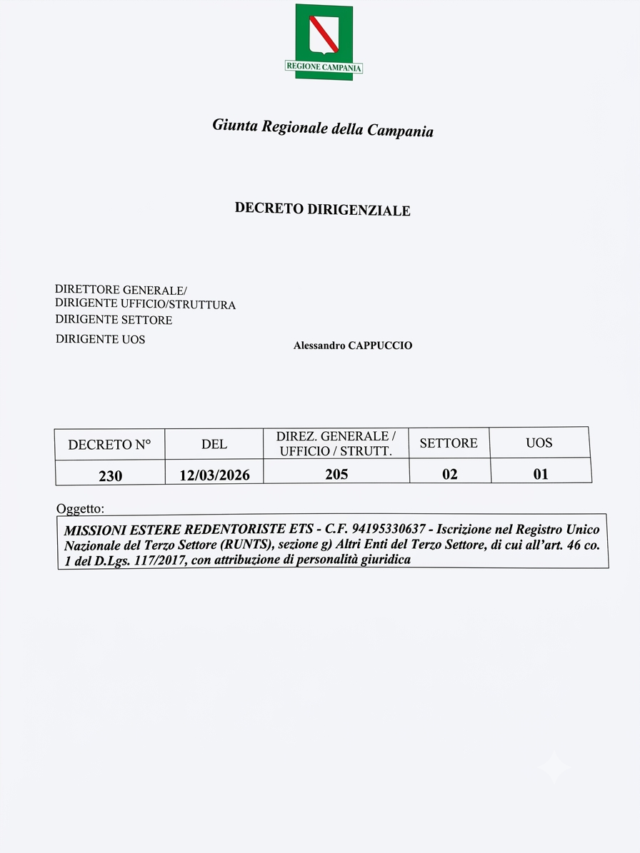 Atto di Registrazione RUNTS